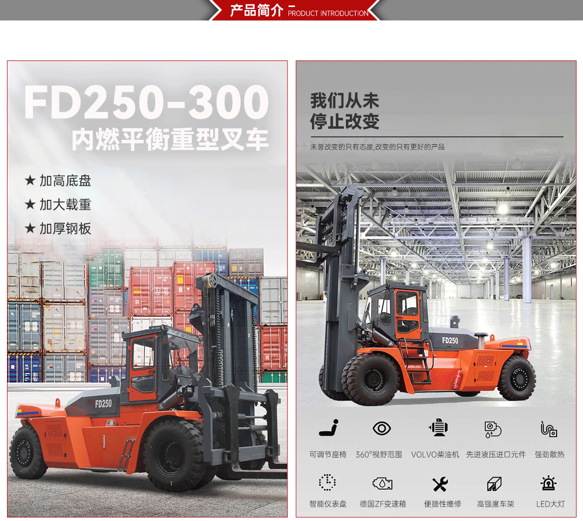 25-30T内燃平衡重式叉车产品简介