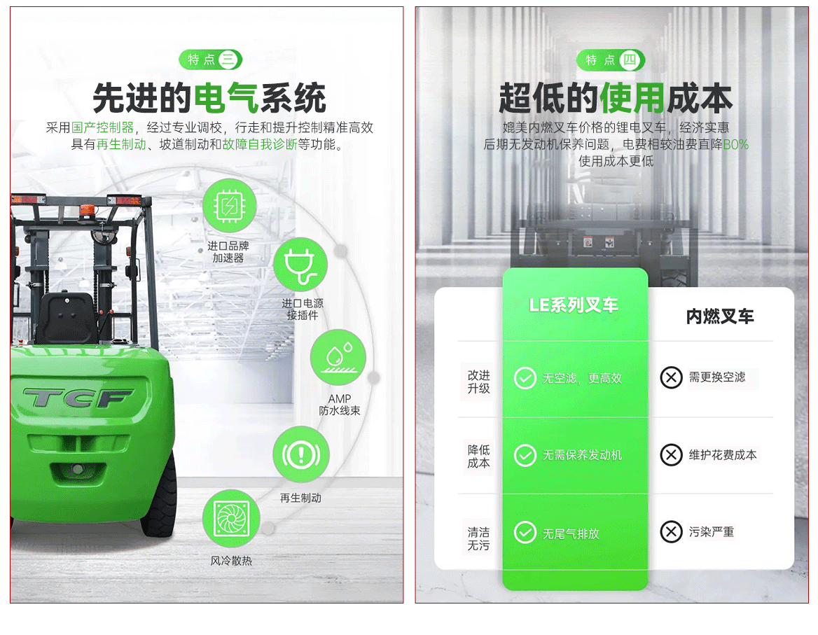 3-3.8T低压锂电池平衡重叉车产品简介